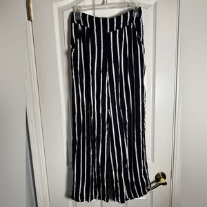 Comfy & Stylish Greenrock Navy and White Vertical Stripe Wide Leg Pants